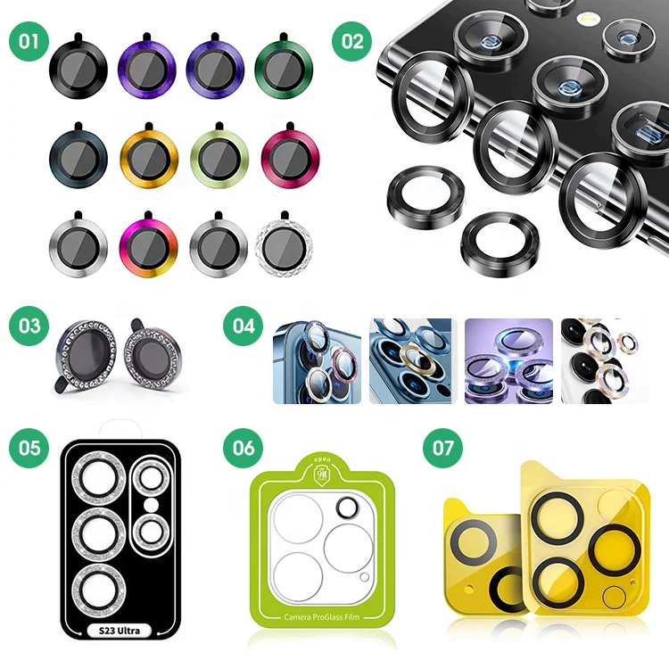 Phone Planet 3D Transparent Camera Lens Glass Film Screen Protector For Iphone Series Cell Phone Lens Cover