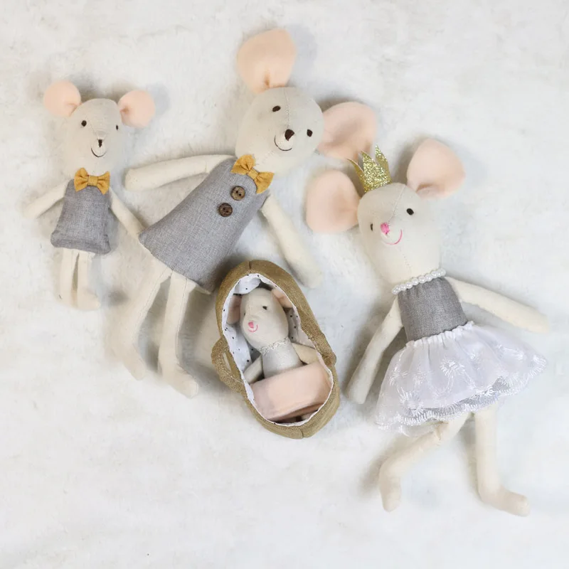 Stuffed Animals Birthday Gift For 6 Year Girl Little Mouse Plush dolls Stuffed Animal Cartoon Kids Toys for Girls Baby Birthday