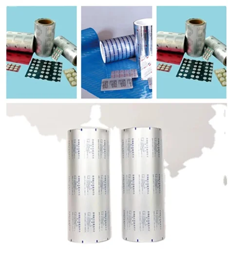 Alu Blister for Pharmaceutical 20 Mic Hard Alloy 8011 With PVC HSL on Bright Side Print Primer Dull