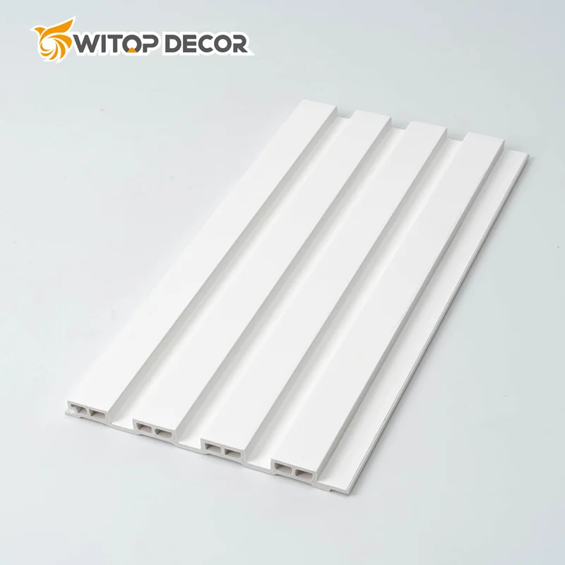 Modern Style Wood Plastic Composite Material Tv Feature Wall Design