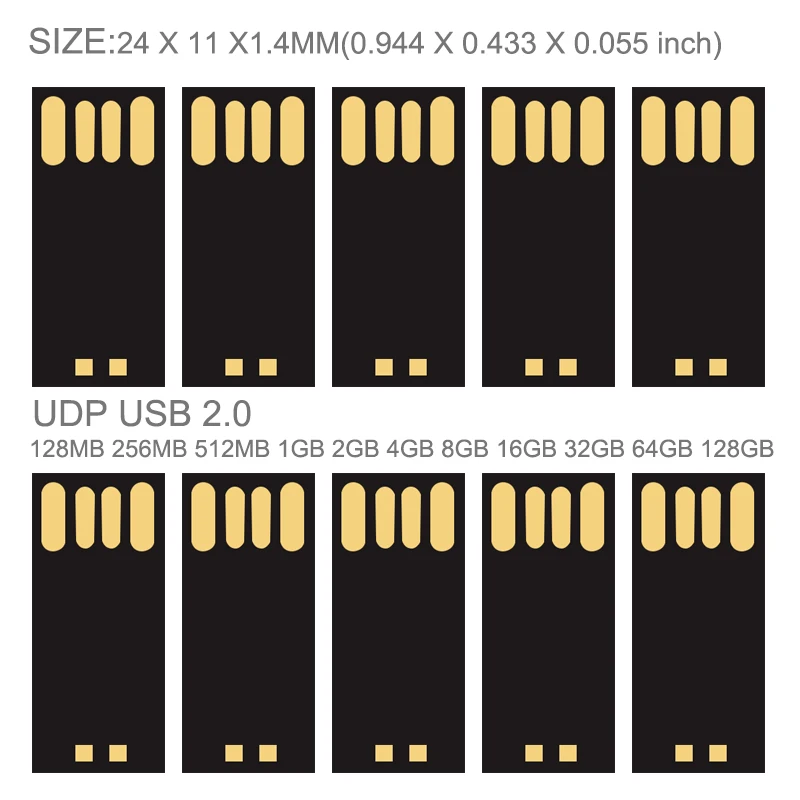 UDP 2.0 memory flash without housing 2GB 4GB 8GB 16GB ong board Udisk semi-finished chip 32GB 64GB 128GB pendrive
