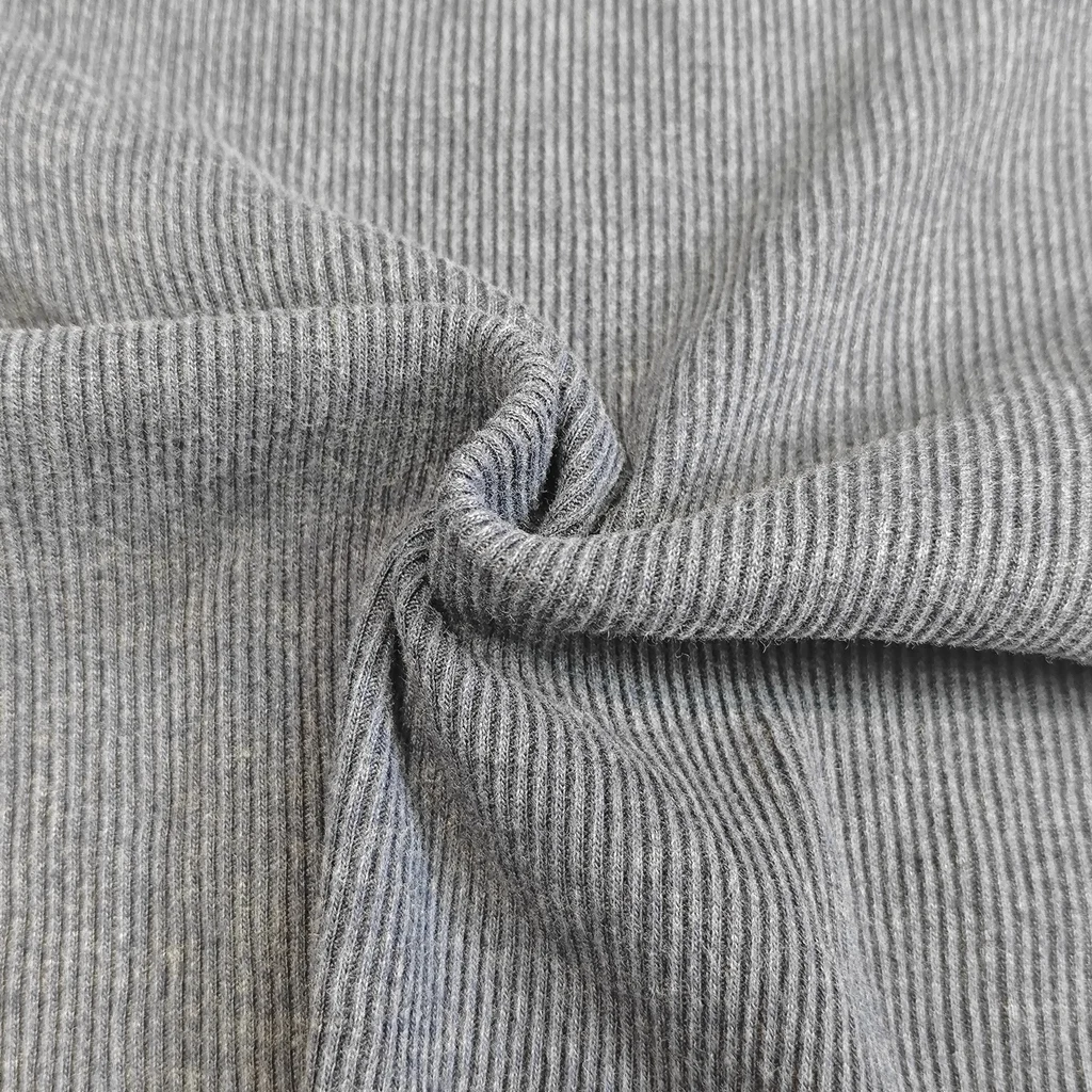 Factory Direct Sale 270Gsm  Cotton  Polyester  Double Rib CVC French Rib Brush  Fabric