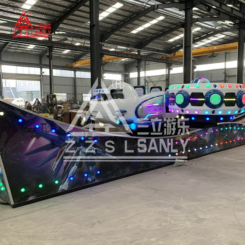Amusement Attraction  Era Spin Car Double Wave UFO Flying Car Trailer Mounted Crazy Flying Car Ride For Sale