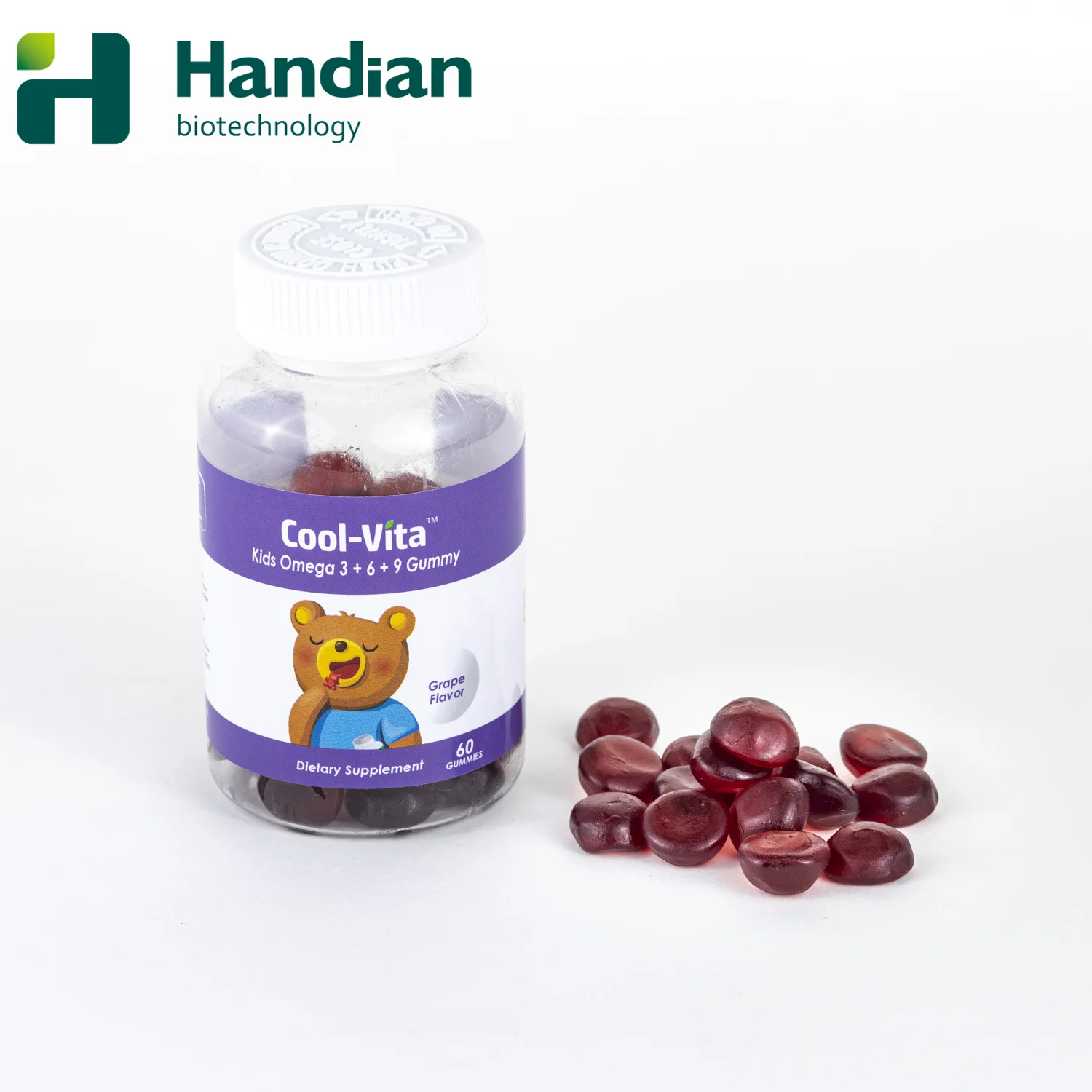 GMP ISO Hot Selling Block Shaped Bulk Gummies Chinese factory Fruit Juice Pectin Kids Omega 3+6+9 Gummy candy