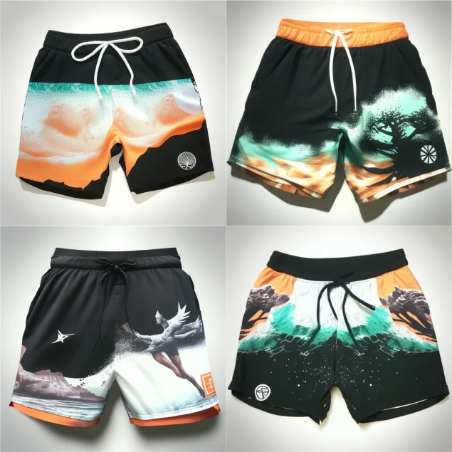 Custom Polyester Beach Shorts Men Surfing Board Shorts Swimwear Swimsuit Shorts Swim Trunks