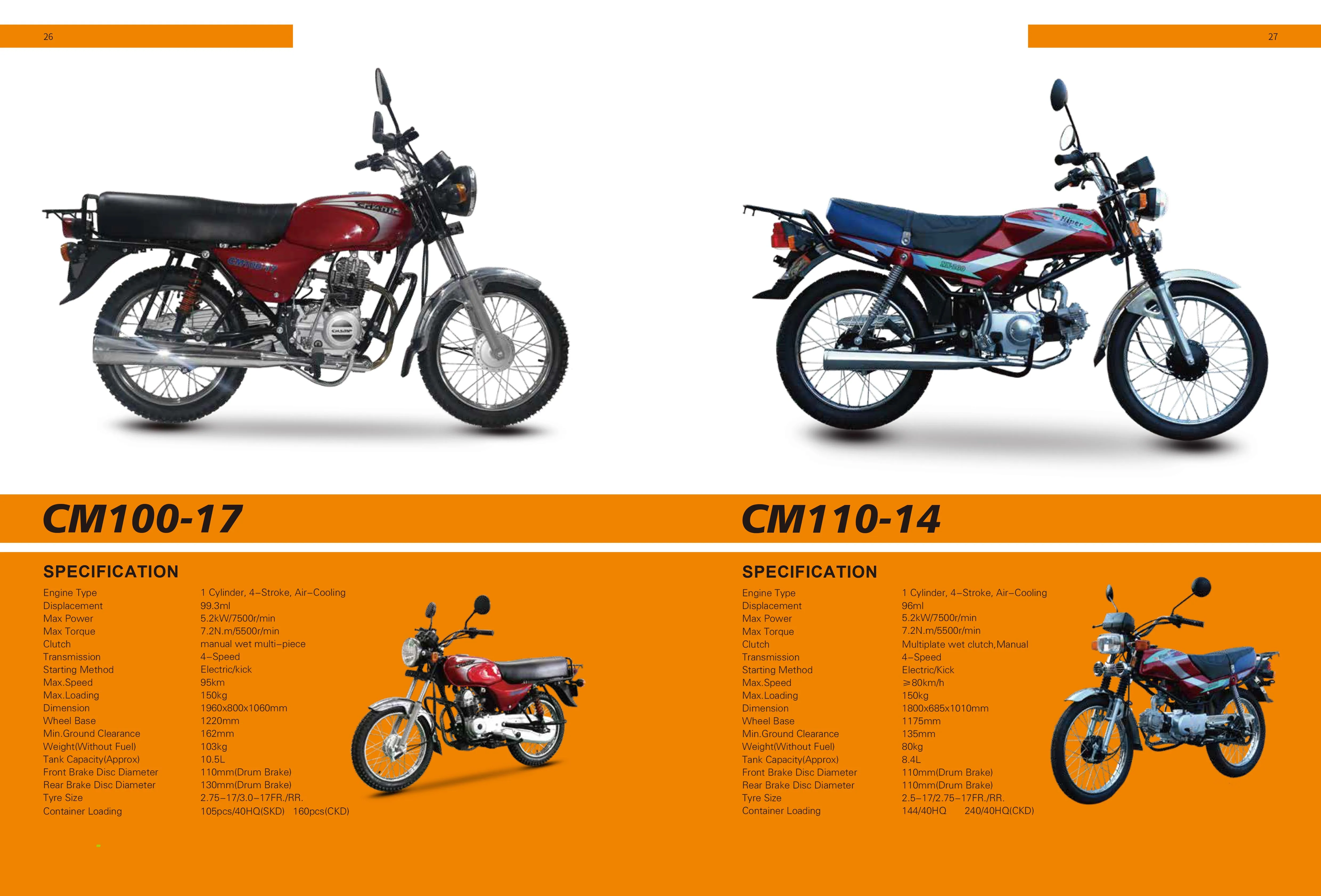 Factory Customizes 100cc Super Power Stable Cheap Motorcycle