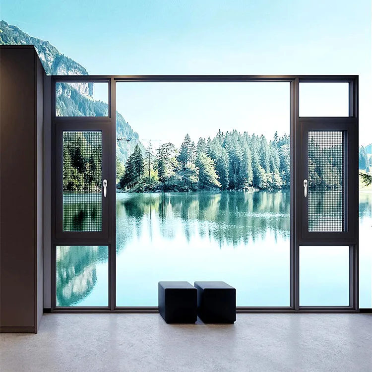 Professional soundproof aluminium windows and doors system ventilation models aluminum window design