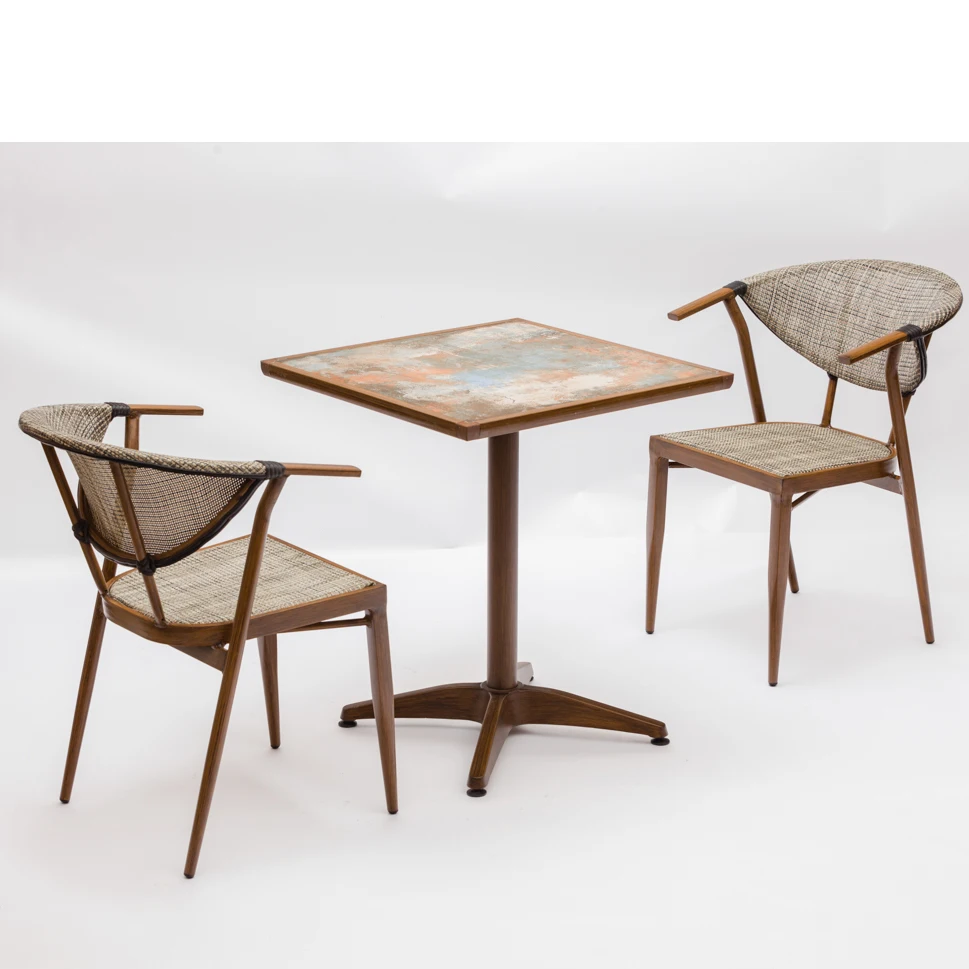 Тростниковый итальянский пластиковый бамбуковый Парижский ротанговый алюминиевый стул для бистро дерево