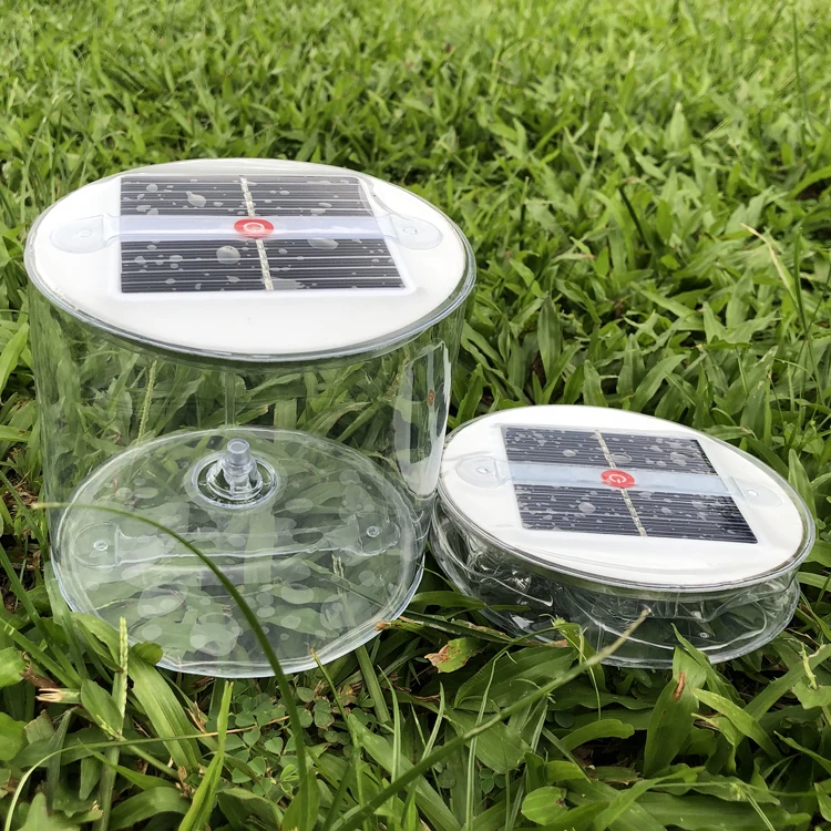 Outdoor Colorful RGB light inflatable solar charging Lamp waterproof LED light for Christmas party Garden Camping Lights