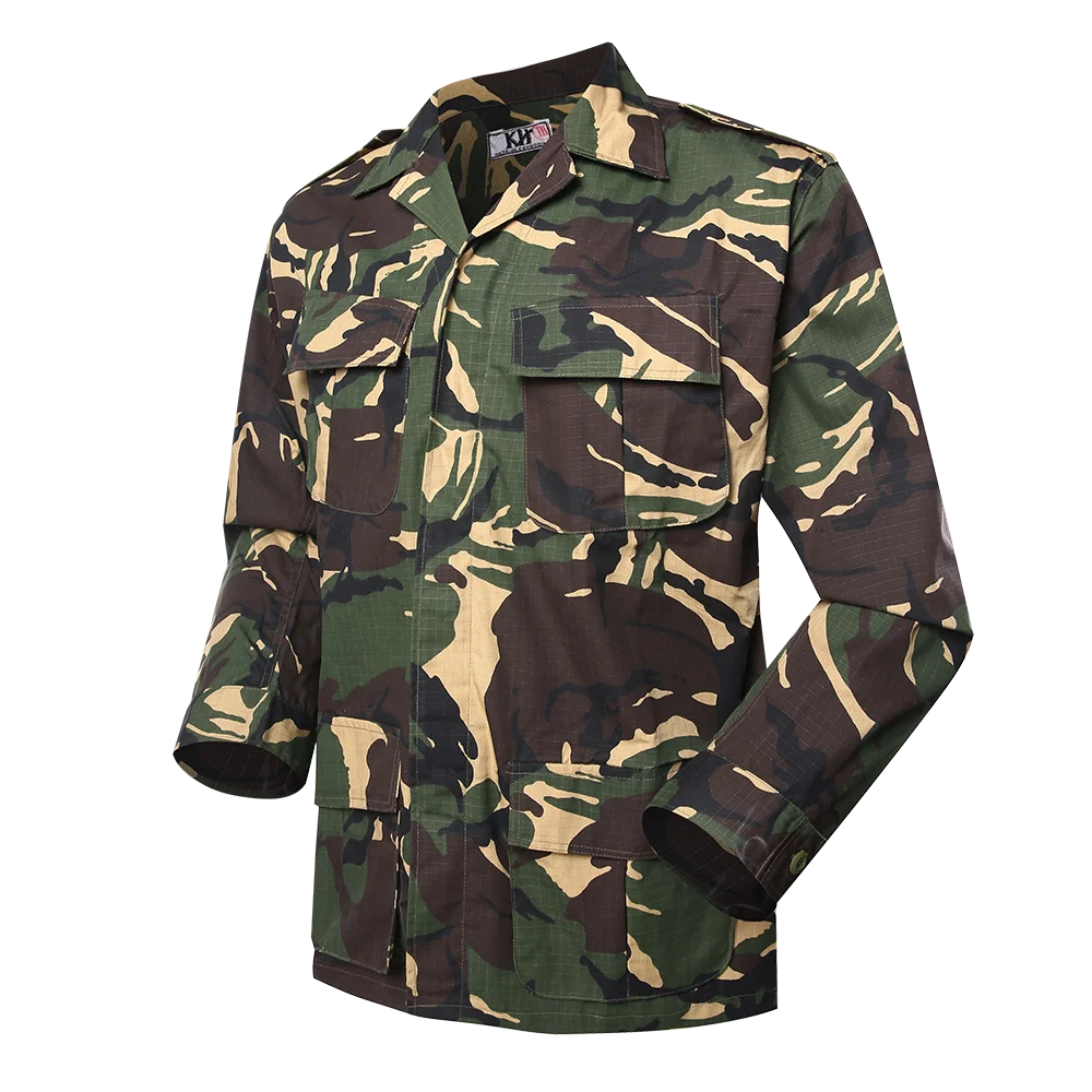 XINXING Woodland Camouflage BDU Tactical Uniform Combat Uniform Camouflage Uniform for Cambodia Outdoors Training