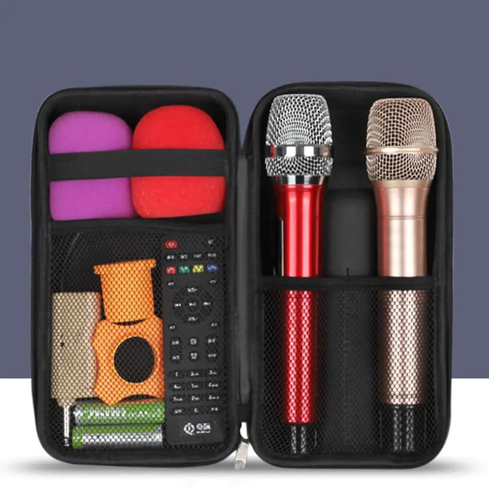 EVA custom Waterproof Dual Mic Bag Wireless Microphone Case Protective Carrying Storage Bag for Wireless Microphones