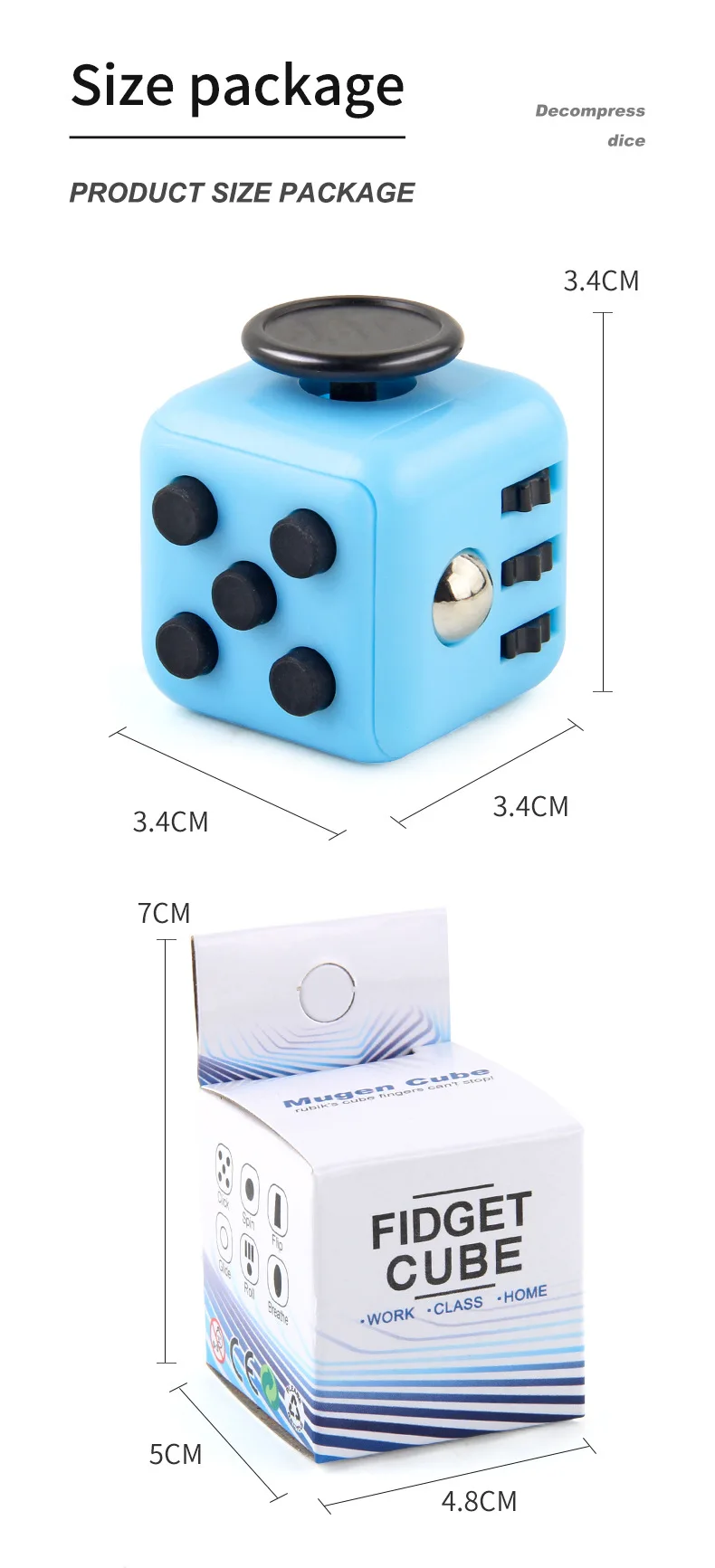 Colorful Mini Gadgets Cube Finger Toy Decompression Cube Multi-function Gadget Cube