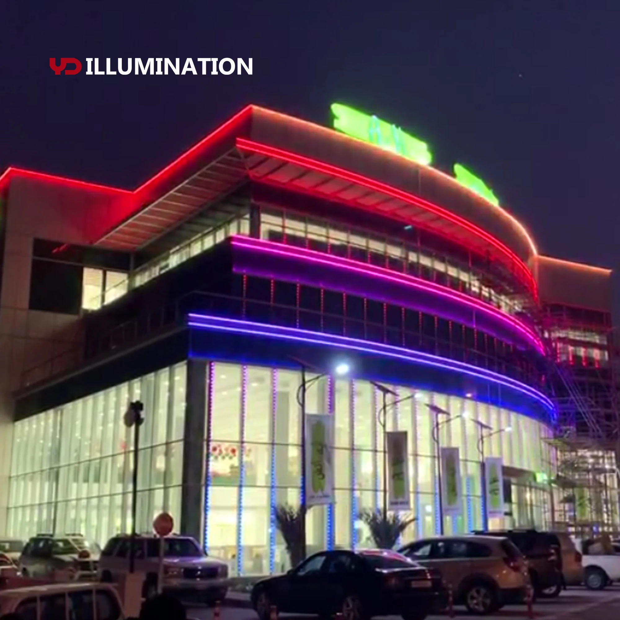  outdoor building facade lighting led linear light rgb