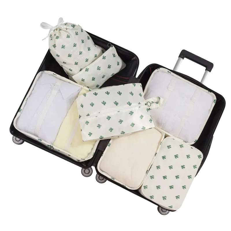 Customized 9 Set Compression Packing Cubes Luggage Packing Organizers Bags for Travel Accessories