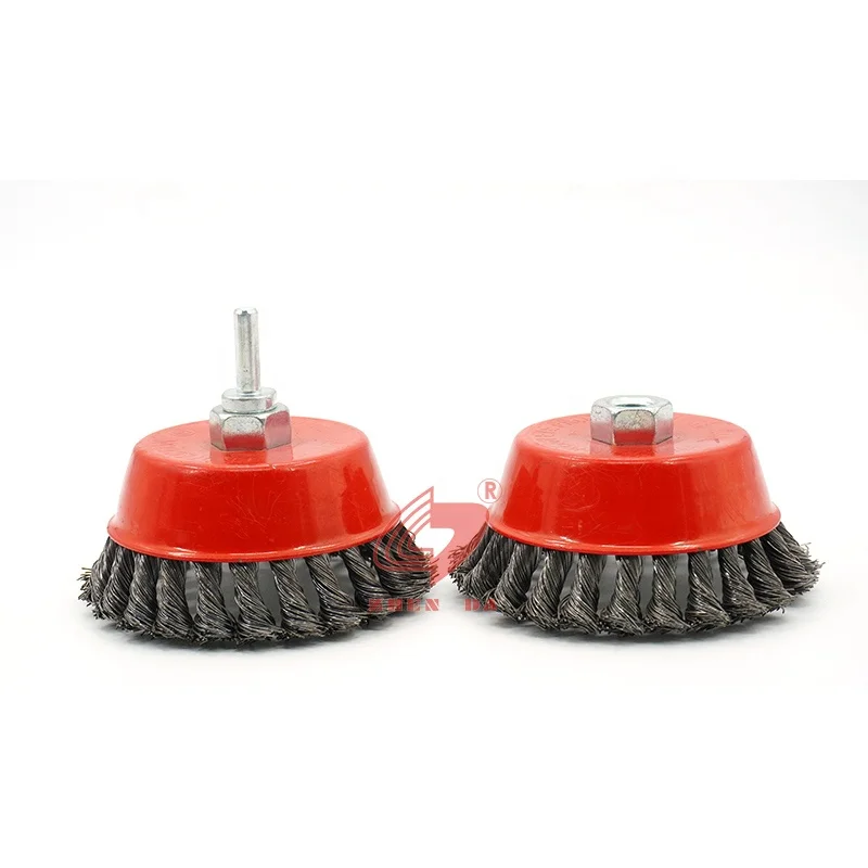M14 with handle steel wire polishing wheel brush Twisted Cup Brush for Angle Grinder with great price