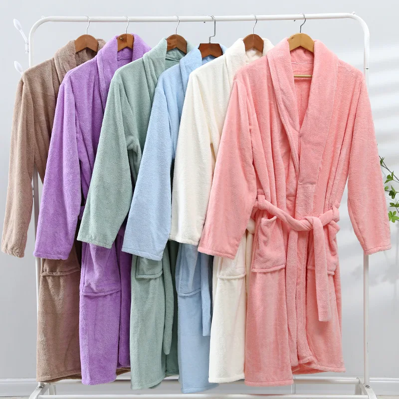 OA 60 days cheap price wholesale woman pajamas coral fleece bathroom pajamas microfiber bath robe