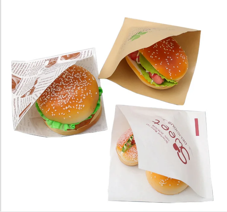 Takeaway Food Packaging Kraft Greaseproof Doner Kebab Paper Open Bag Custom Printed Disposable Gravure Printing Zipper Top NAIYA