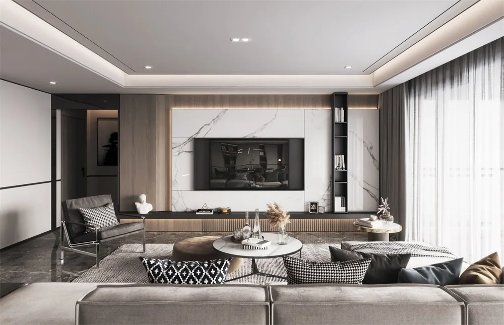 iHome China Foshan Best Sellers Walnut Wood Tv Cabinet For Living Room