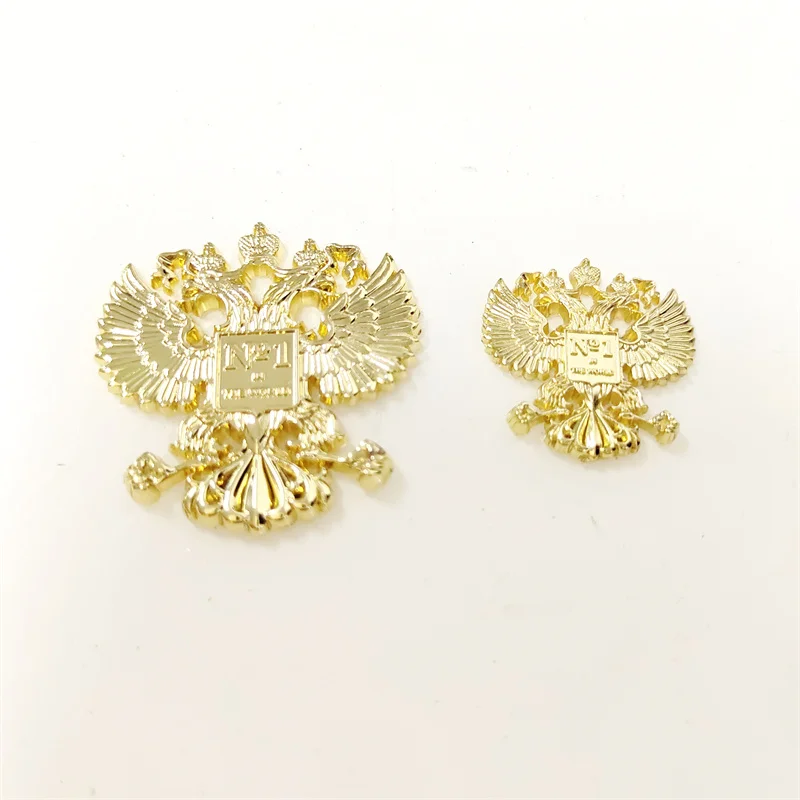 Wholesale Custom Gold Metallic 3D Logo Label Die Casting Emboss Metal Sticker for Sports Accessories for Handbags and Caviar