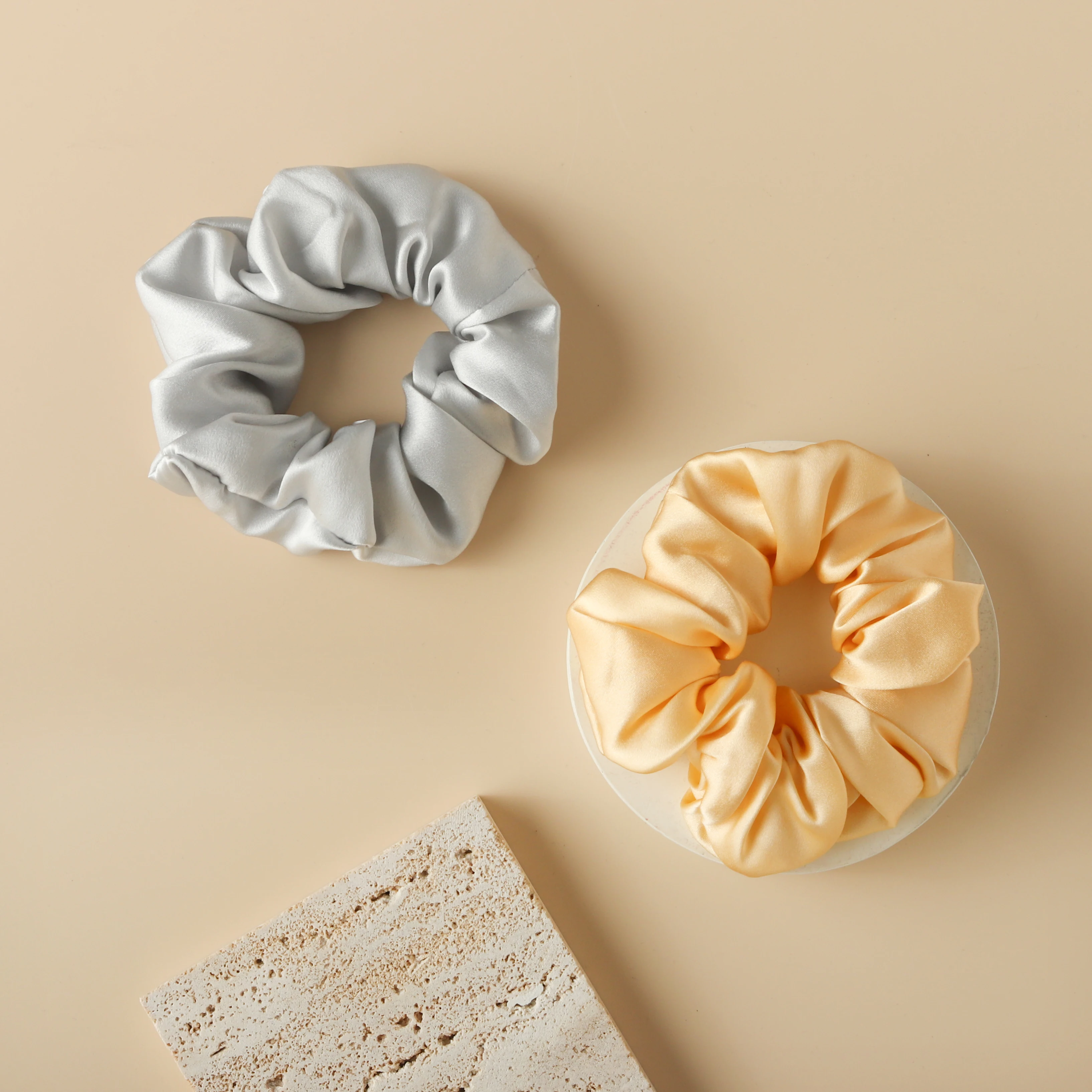 100% mulberry silk scrunchie  3-4cm 22momme  Silk Headband Hair ties heatless hair curlers silk scrunchies