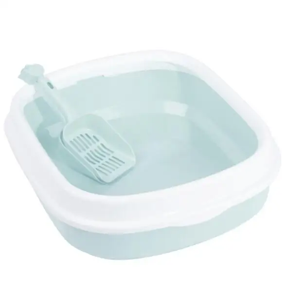 Оптовая продажа пластиковых домашний лоток-наполнитель для кошачьего туалета коробка Совок Бесплатная просеивания наполнитель кошки приучение к горшку Туалет Лоток