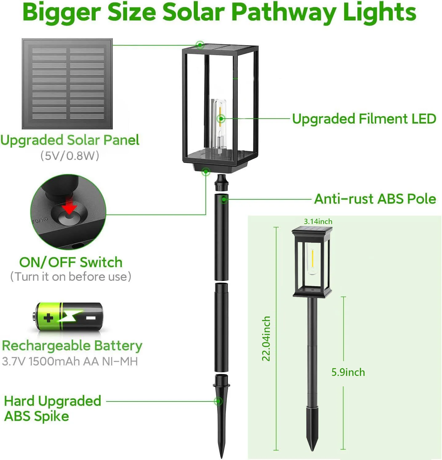 Solar Outdoor Waterproof LED Tungsten Wire Lawn Lamp Courtyard Landscape Decoration Solar Garden Lamp Decorative