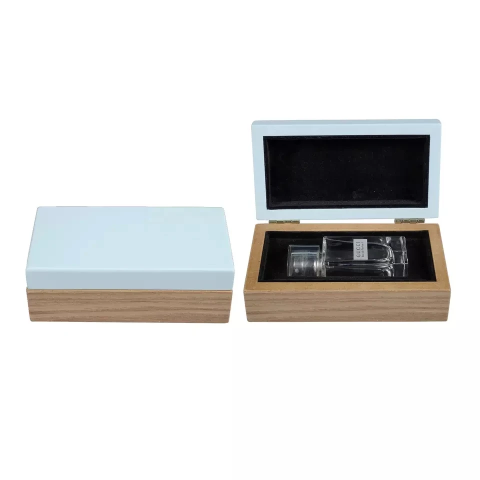 Luxury High Quality Wood Craft Perfume Box With Key Lock Customized Printed Wooden Perfume Bottle Case