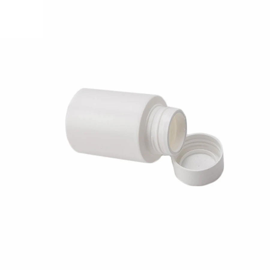 White Pharmaceutical Grade HDPE Plastic Medicine Pill Capsule Bottle