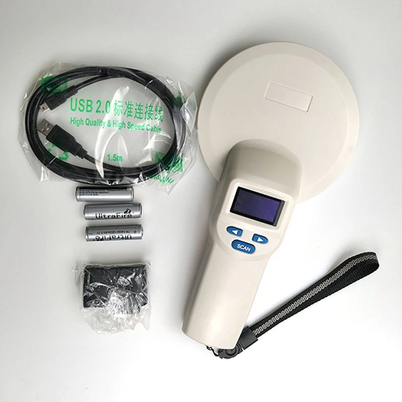 134.2khz rfid fdx-b Reader Writer Long Range Handheld Portable Passive Usb Cattle Microchip Reader Scanner