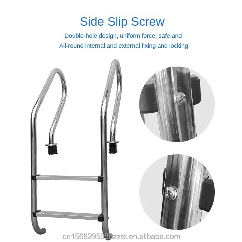 Equipment Ladder Step 2 3 4 5 Steps Swimming Pool Accessories Stainless Steel 304 316 Anti-slip Pool Ladder handrail Ladder