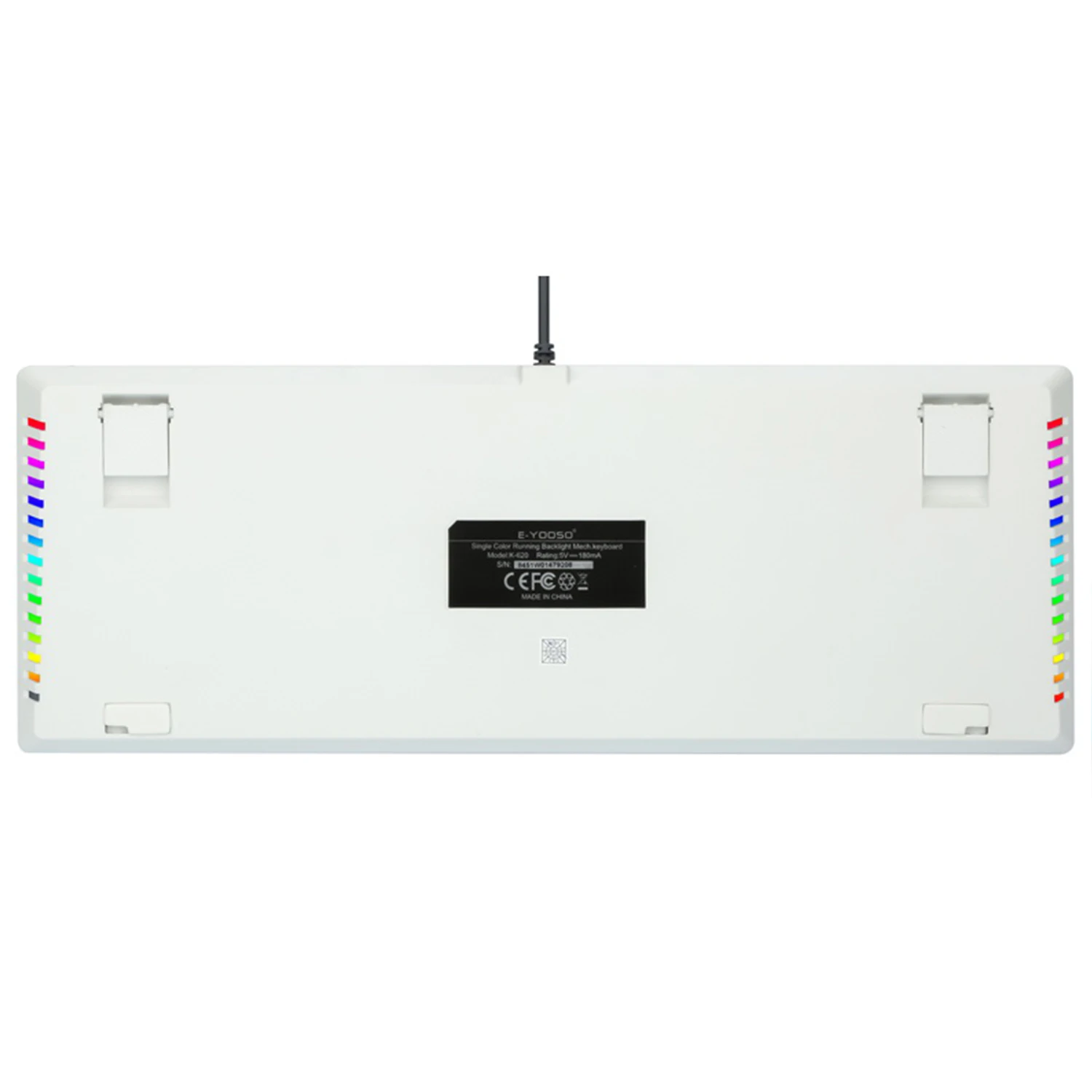 2021 Professional LED Backlit EYOOSO K620 White Gray Backlit Gaming Mechanical Keyboard Mechanical