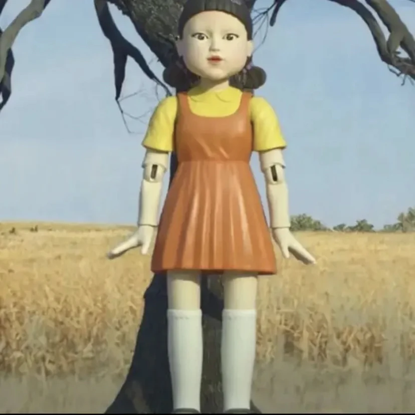 Halloween Party Game  Alarm Clock Resin Decoration 123 Wooden Figure Doll Alarm Clock