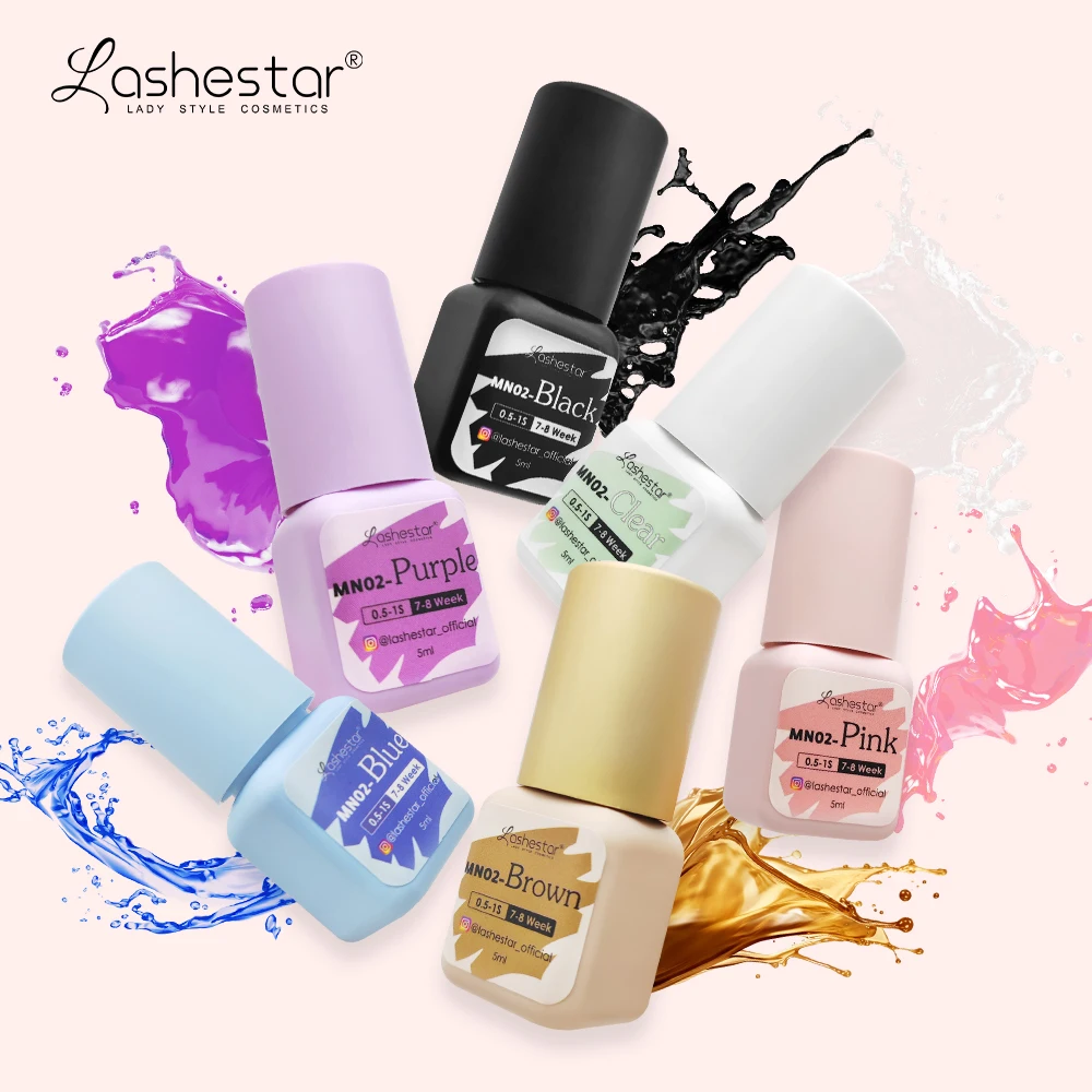 Lashestar super hold long lasting professional waterproof eyelash glue for lash extension adhesive EGM eyelash extension glue
