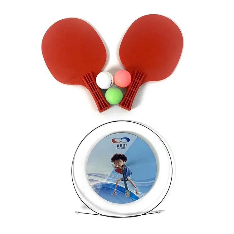 Table Tennis Trainer Kids / Adult Ping Pong Rackets Bat Set Toy Flexible Axle Table Tennis Ball for Family Game
