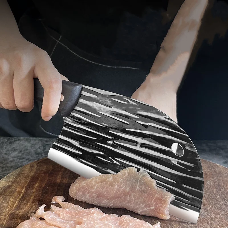 Factory Direct Dual-Use 3Cr14 Stainless Steel Fish Head Kitchen Chef Knife Sharp Meat Knife with Wood Handle