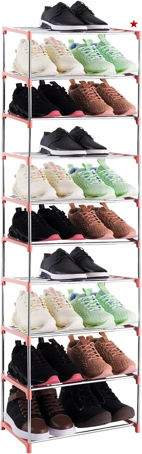 Shoe Rack 10-tier Shoe Rack Storage OrganizerStackable Space Saving Shoe Shelf