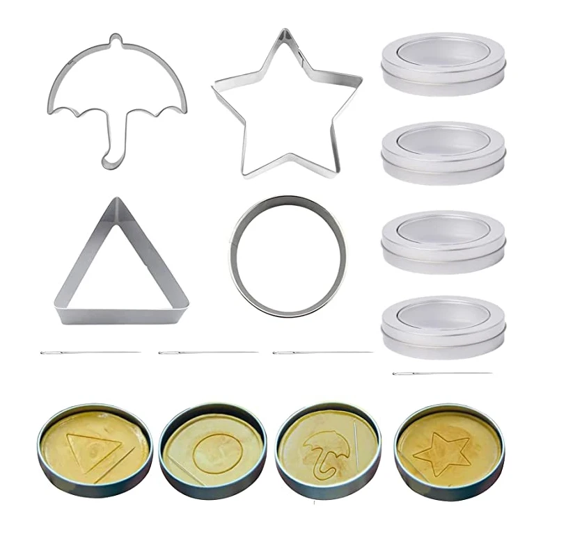 Форма для конфет из игры «кальмар», корейский традиционный сахарный печенье, игра кальмар, форма для конфет, инструменты для украшения тортов