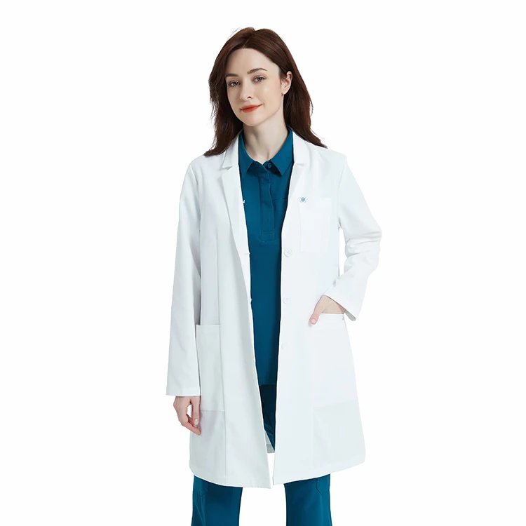 High End Doctor Lab Coat White Wholesale Hospital Medical Lab Doctor Coats Jacket Uniform for Female Doctors White Coat Lab