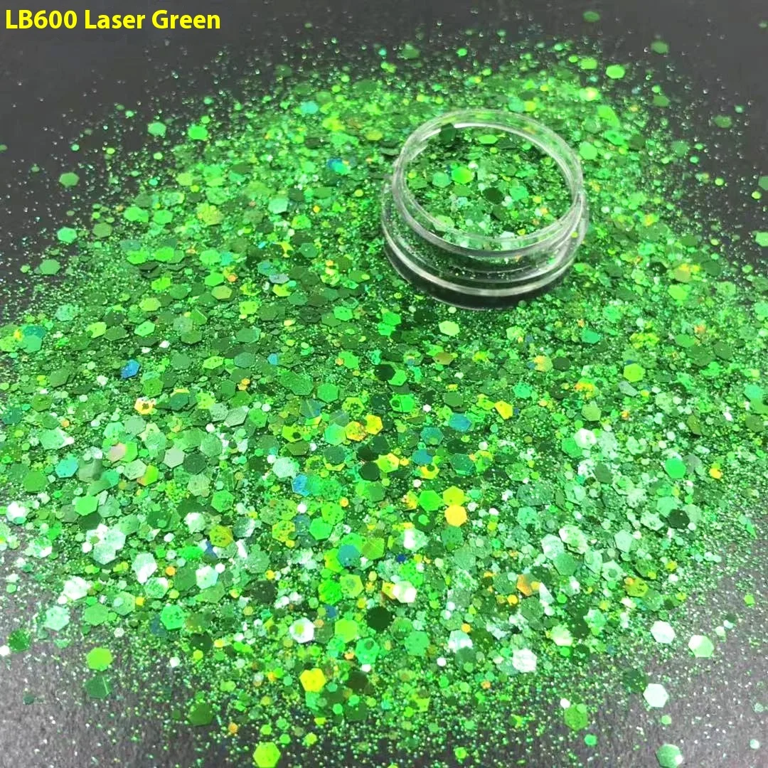 Wholesale 1kg  Hot Nails Polyester Chunky Tumbler Craft Glitter Flakes Art for Party Decoration Chunky Bulk Glitter Sequins