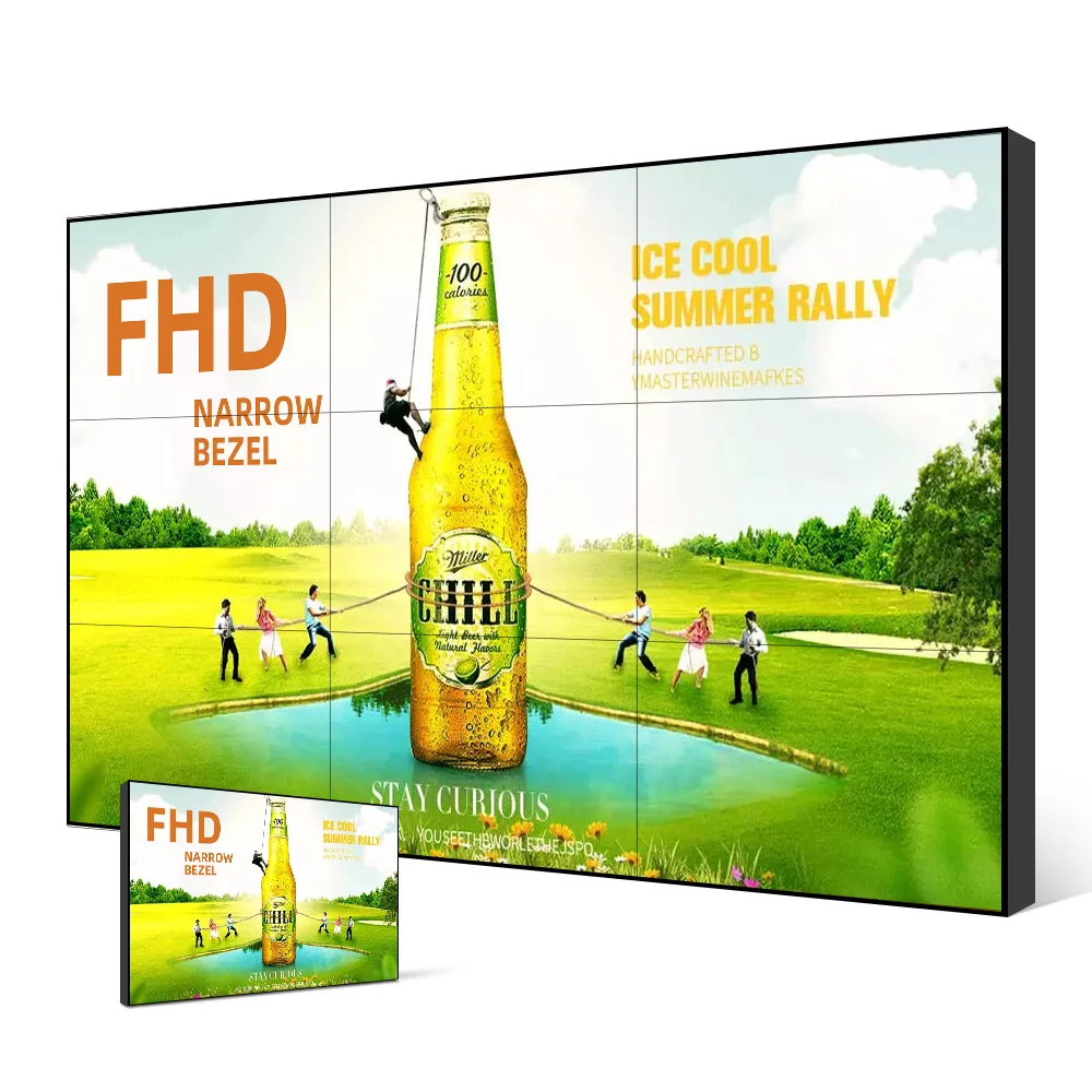 46 inch 3.5mm multi digital indoor 3x4 lcd display advertising floor standing splicing screen narrow bezel monitor video wall
