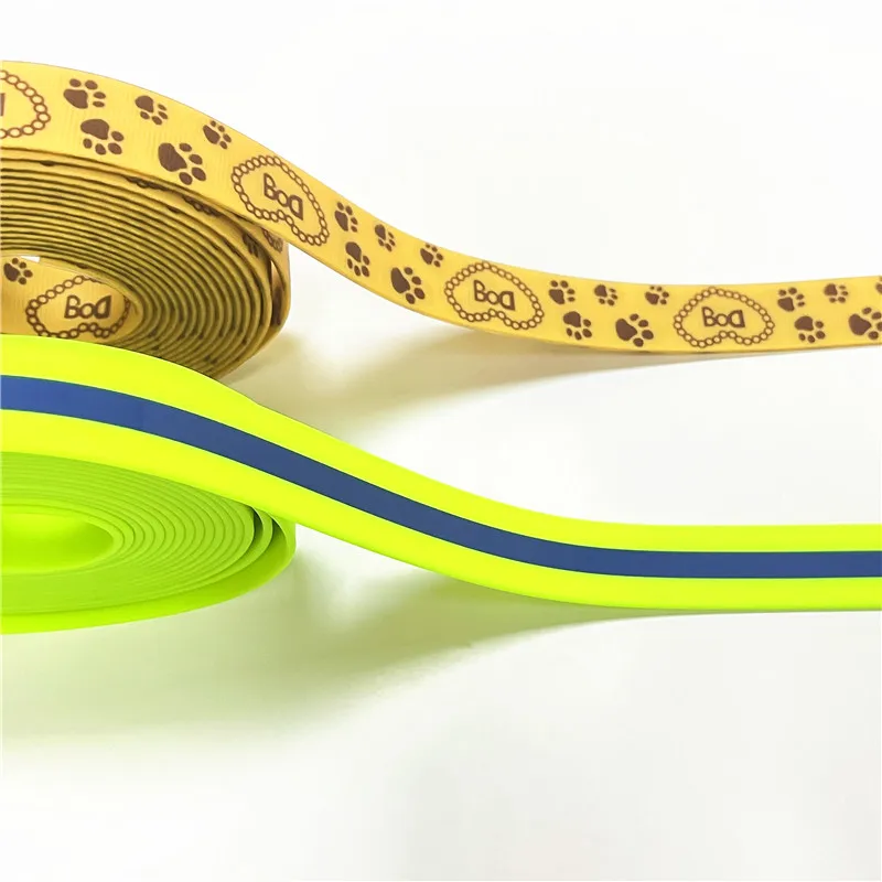 Hot Custom Webbing Reflective Pp Ribbon Custom Pattern Size Polyester Woven Belt For Clothing