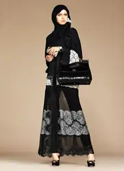 Latest styles wholesale muslim dresses black long sleeves turkish clothes online robe musulmane abaya