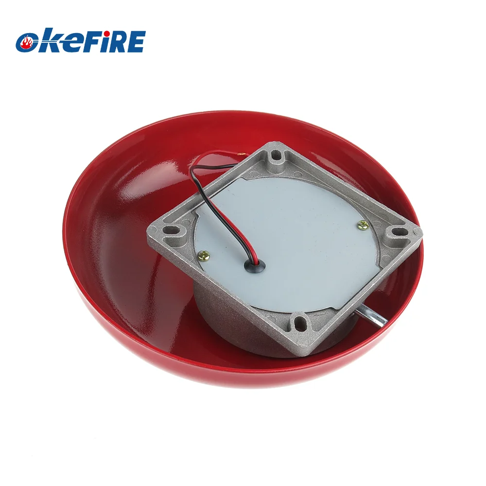 Okefire DC 12V Electric Aluminum Fire Alarm 8 Inch Bell
