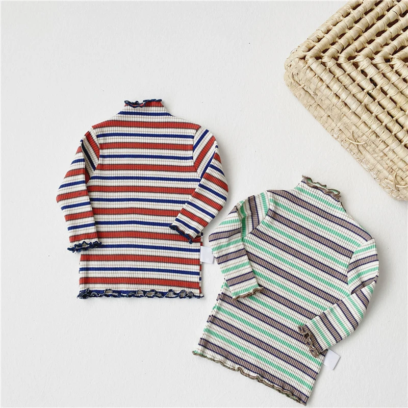 
Q2-baby 3557 China Supply Toddler Long-Sleeve T-Shirt Striped Baby T Shirts Clothing 