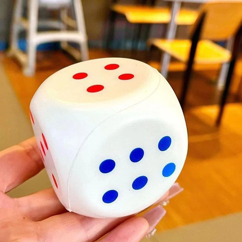 Sponge Large Mahjong Dice Creative PU Knead Music Slow Rebound Decompression Toy Soft Foam Decompression Props Toy For Children