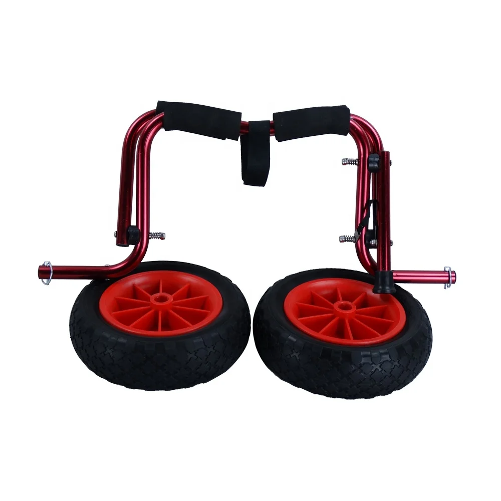Aluminium heavy duty kayak canoe hand kayak dolly trailer kayak dolly cart with flat free wheels
