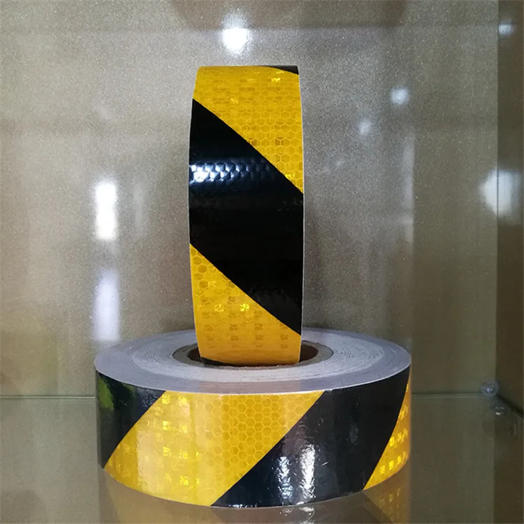 black and yellow Reflective Anti-Static Warning Safety Protection Pvc Floor Marking Demarcation Tape