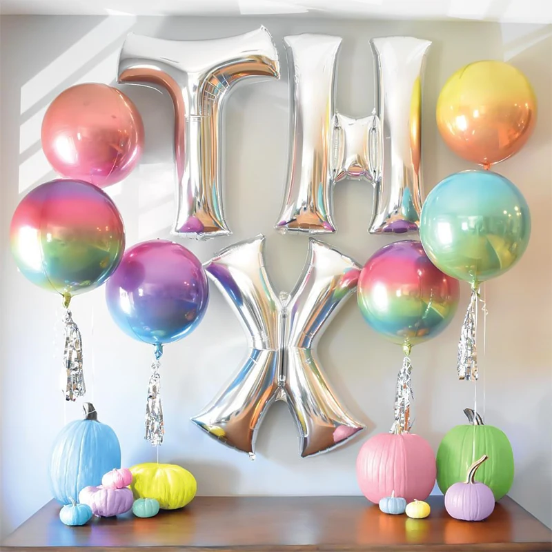 TF Cheap Price New Arrivals 2023 Foil Helium 22inch Giant Round Shape Colorful 4D Balloon For Valentines Decoration