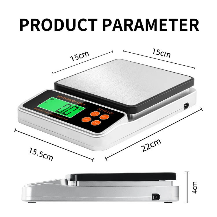 fully waterproof electronic scale, capable of counting and   weighing, multifunctional weight balance, food and kitchen scale