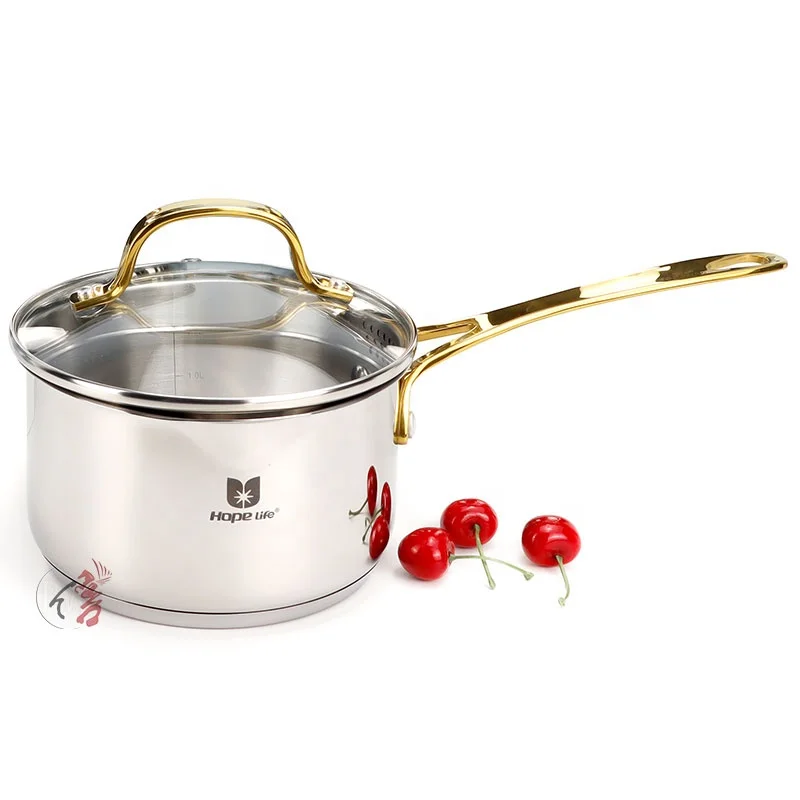 6Pcs Wholesale kitchenware saucepan cooking pots casserole cookware pots and pans stainless steel cookware